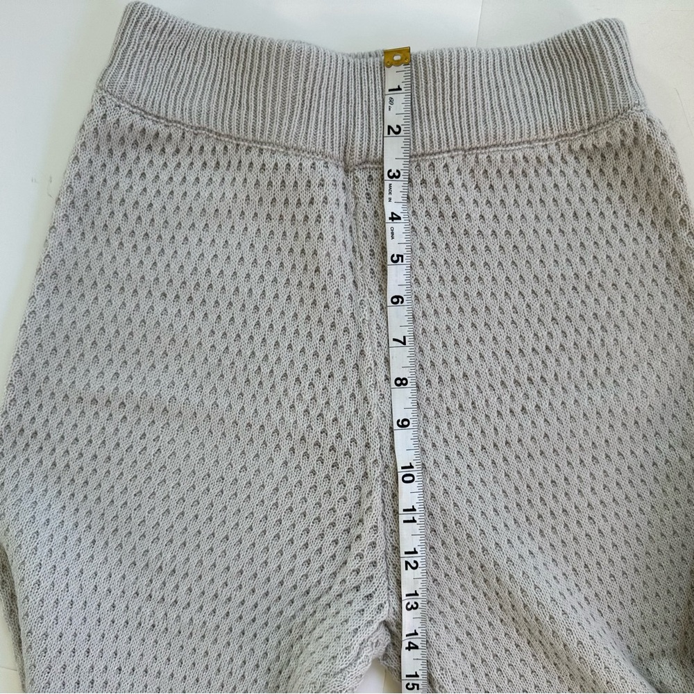 Waffle Knit Henley Lounge Set Oatmeal Beige Medium Cozy Knit (Everlane like) - Picture 7 of 15